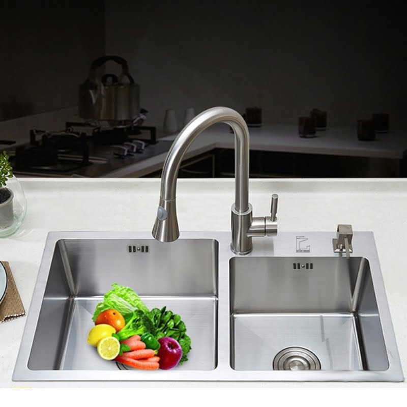 Chậu Rửa Bát 2 Hố KOREA KB-7843 Inox304 Dày Dặn: Tiện Ích và Chất Lượng Hàng Đầu - Ảnh 3