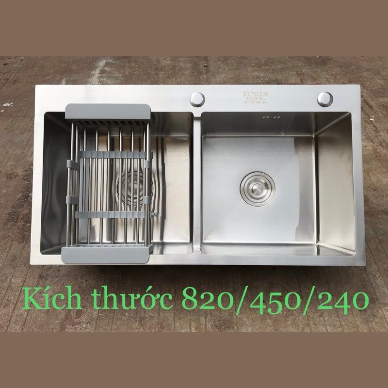 Chậu 2 Hố KOREA KB-8245 Kích Thước 8245 Inox 304: Lựa Chọn Hoàn Hảo Cho Bếp Nhà Bạn - Ảnh 3