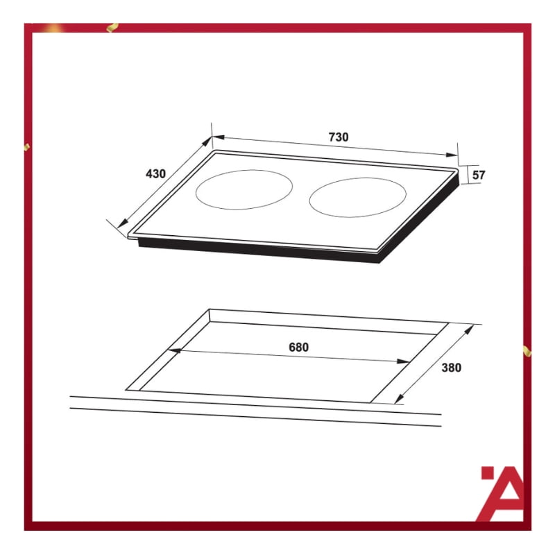 Bếp từ đôi Hafele HC-I3732A 536.61.736 lắp âm mặt kính Schott Ceran - Ảnh 3