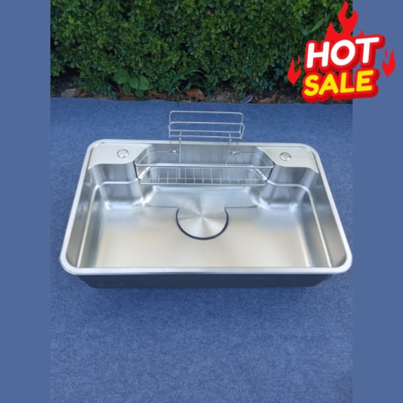 Alternative view of Chậu Rửa Bát 1 Hố CELAENO CE-8050TC Inox304: Thiết Kế Đúc Nguyên Khối, Kích Thước Lớn 80*50