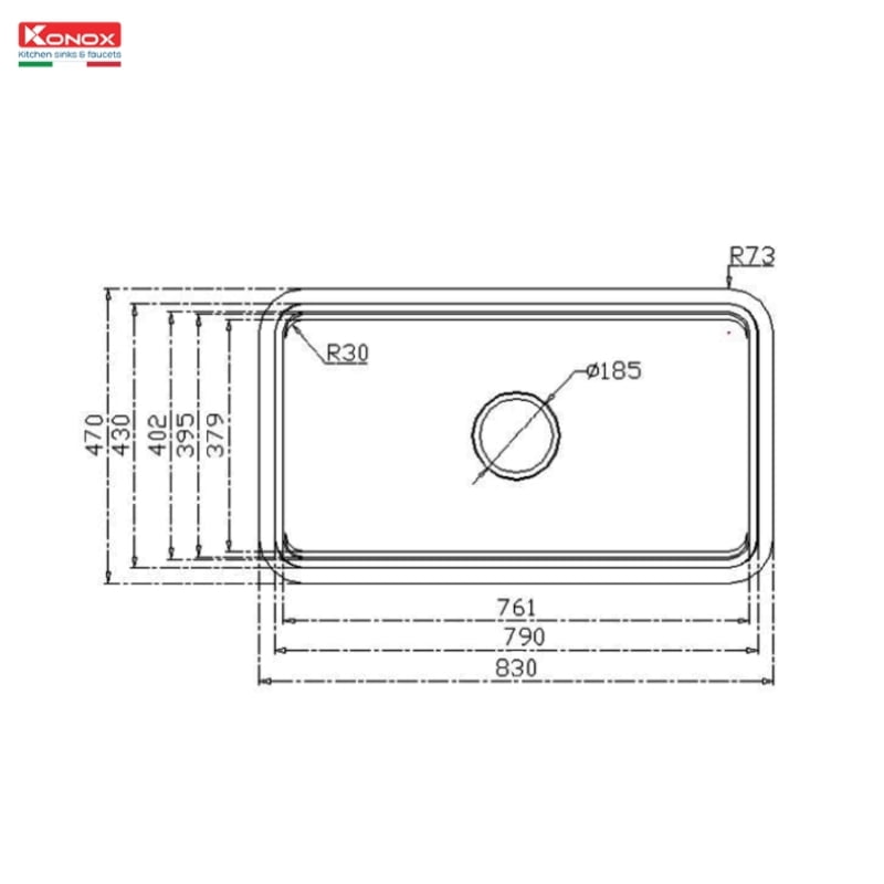 Chậu rửa bát KONOX chống xước Workstation Sink KN8347SU Dekor- Chậu 1 hố inox304+ Vòi Rút - Ảnh 2