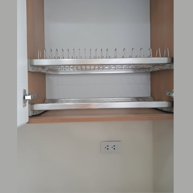 Gía bát cố định 2 tầng - Khung nhôm cao cấp inox304 - Ảnh 3