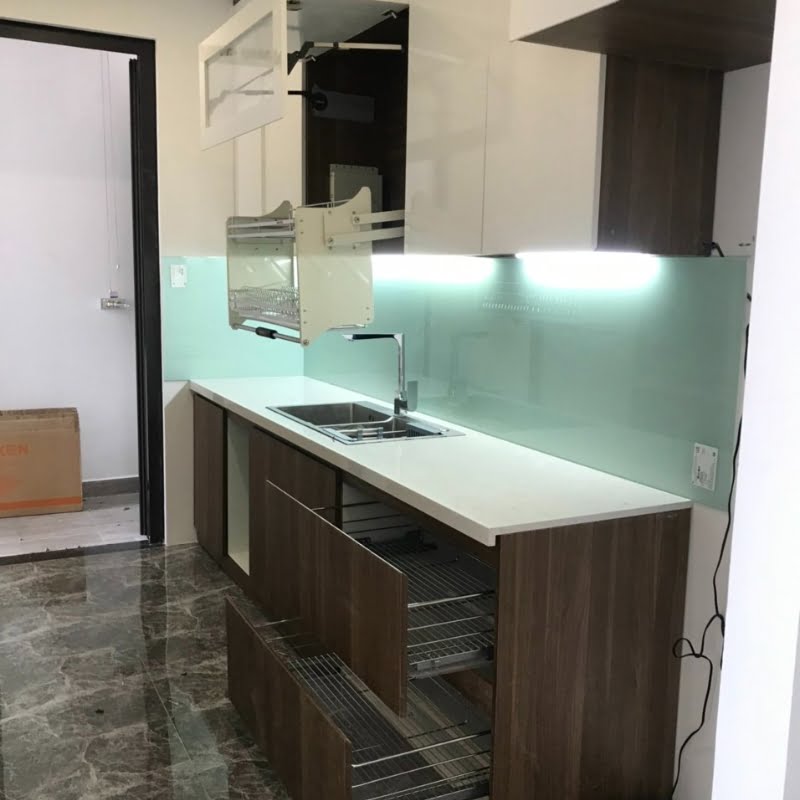 Gía bát nâng hạ di động cao cấp inox304- Bảo hành vĩnh viễn phần inox có giỏ đũa - Ảnh 4