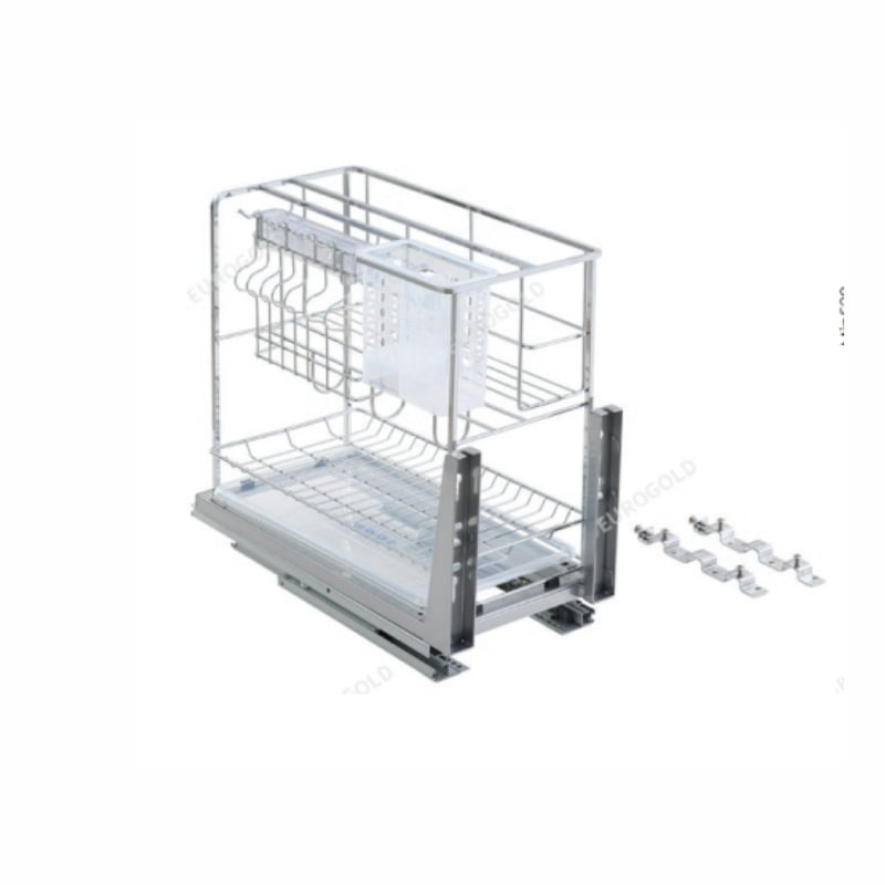 Gía để dao thớt chai lọ đầy đủ kích thước, inox304- Ray giảm chấn inox 304