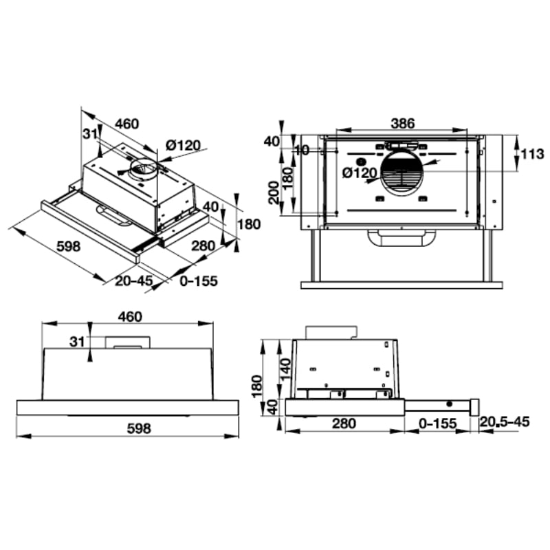 Máy Hút Mùi Âm Tủ HH-TI90D Hafele 539.81.085 - Ảnh 3