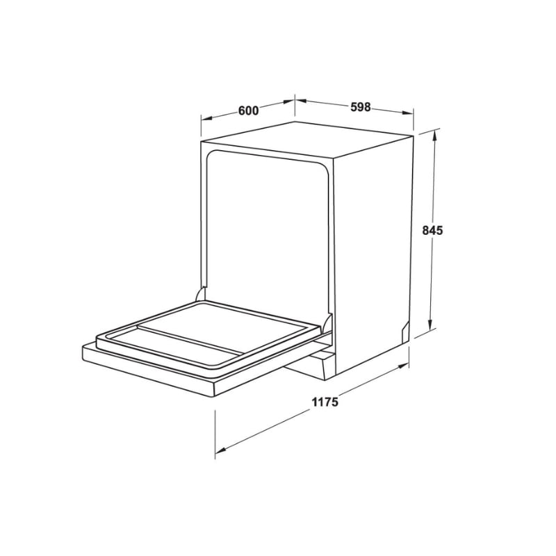 Máy Rửa Chén Độc Lập HDW-F60EB Hafele 538.21.310 - 14 bộ Châu Âu - Ảnh 4