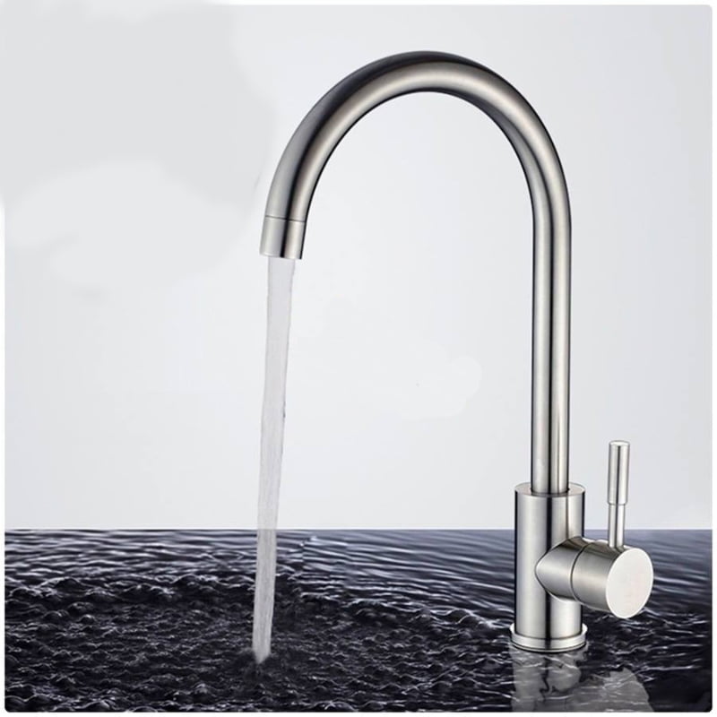 Alternative view of Vòi Rửa Bát 2 Đường Nước CELAENO CE-455 inox bóng, Cố Định Cổ Ngỗng Inox304