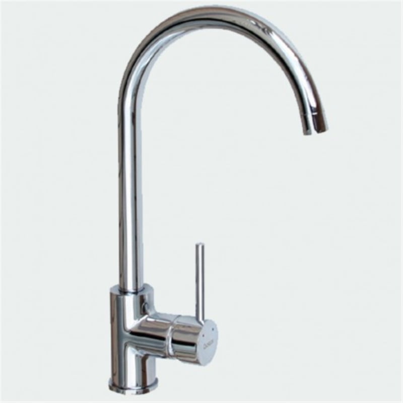 Vòi Rửa Bát 2 Đường Nước CELAENO CE-455 inox bóng, Cố Định Cổ Ngỗng Inox304