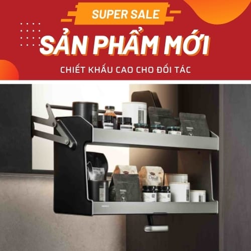 Gía đựng gia vị nâng hạ NEBULA- HIGOLD cao cấp