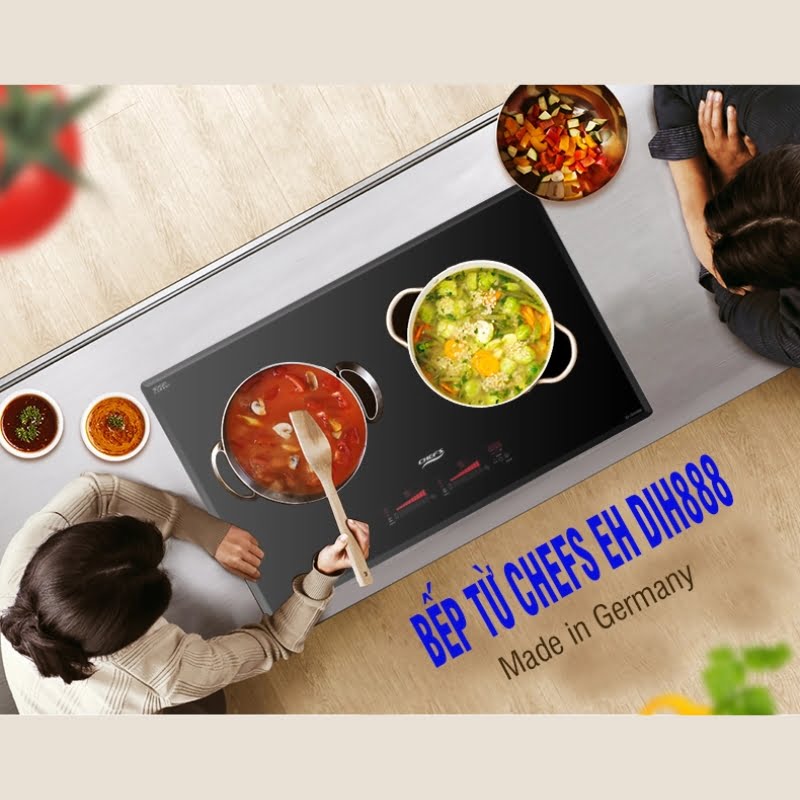 Bếp Từ đôi Chefs EH-DIH888 - Made in Germany công suất cao, bảo hành chính hãng 3 năm tại nhà - Ảnh 3