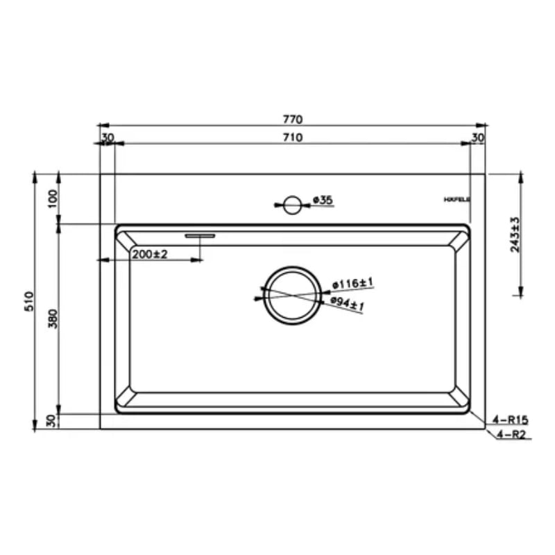 Chậu đá Hafele ESSENCE HS22-GEN1S90M, chậu đơn có 3 màu đen, xám, kem 577.25.330 - Ảnh 5