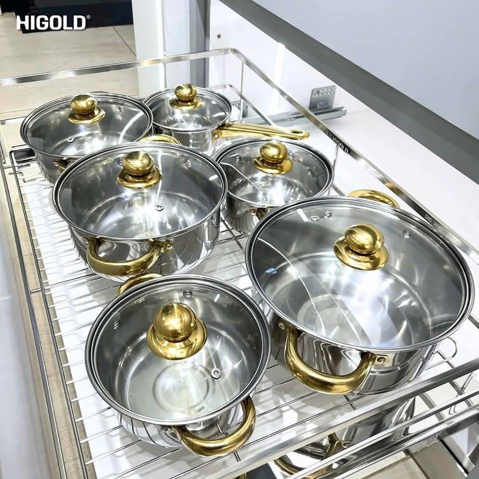Gía đựng xoong nồi 304 cao cấp Diamond - HIGOLD thiết kế độc quyền - Ảnh 4