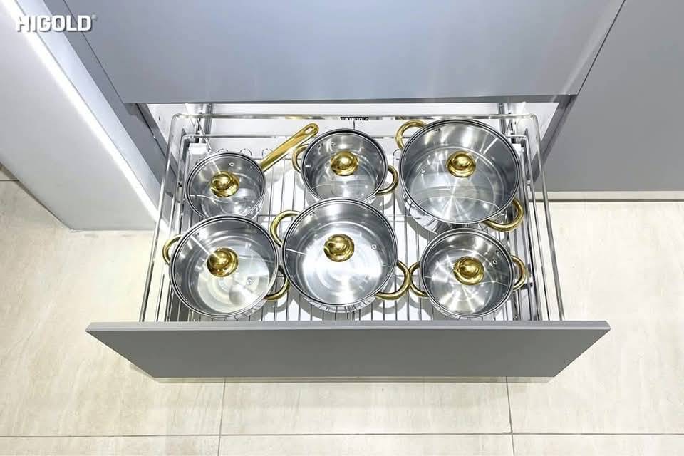 Gía đựng xoong nồi 304 cao cấp Diamond - HIGOLD thiết kế độc quyền - Ảnh 9