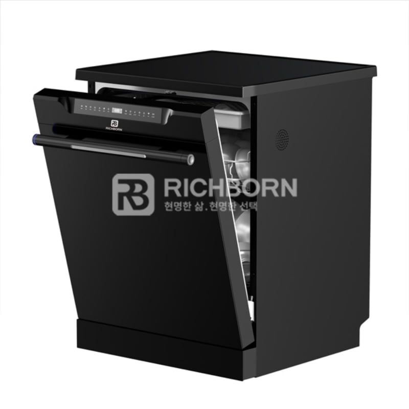Máy rửa bát Richborn RDG6080SQB - Thailand 16 bộ (3 giàn), sấy khí nóng - Ảnh 2