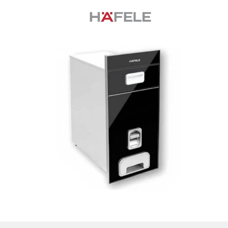 THÙNG GẠO MẶT GƯƠNG ĐEN HAFELE 549.32.991