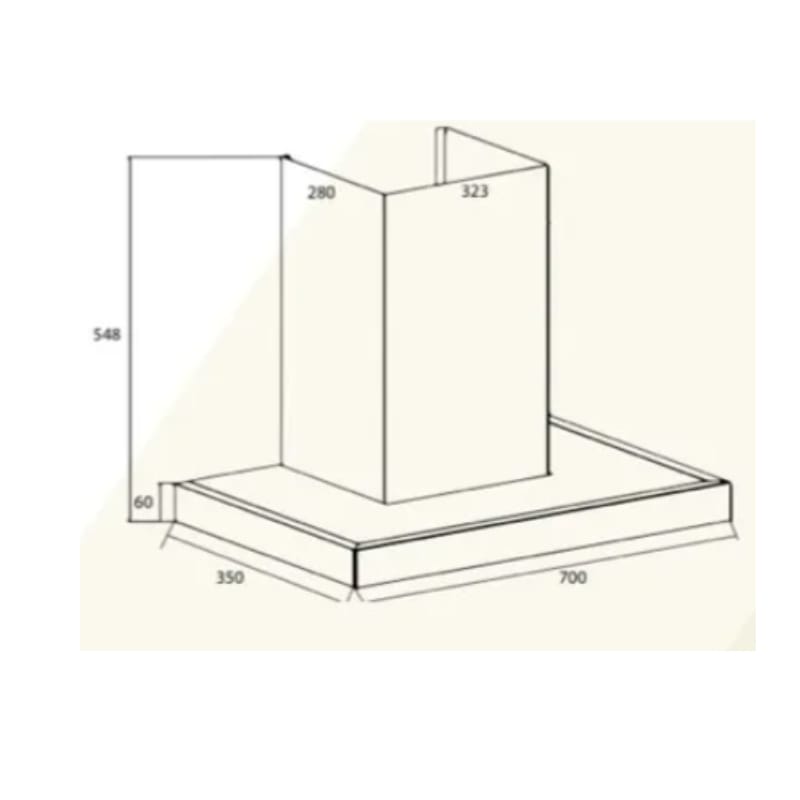 Hút mùi chữ T Canzy CZ D70S35 - Kích thước vừa chiều sâu tủ bếp( Sale lớn trong năm) - Ảnh 3
