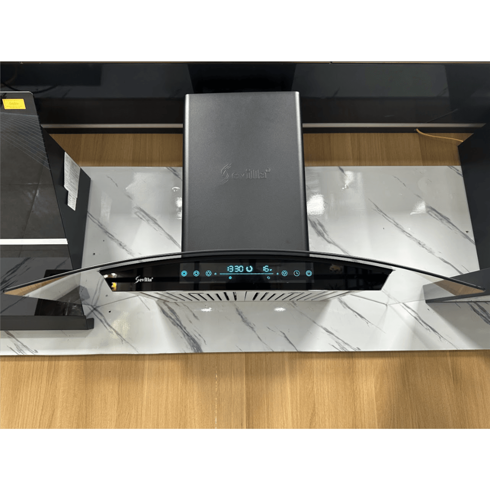 Alternative view of Máy hút mùi kính cong SV-770 Sevilla,  hút khỏe, êm siêu cấp