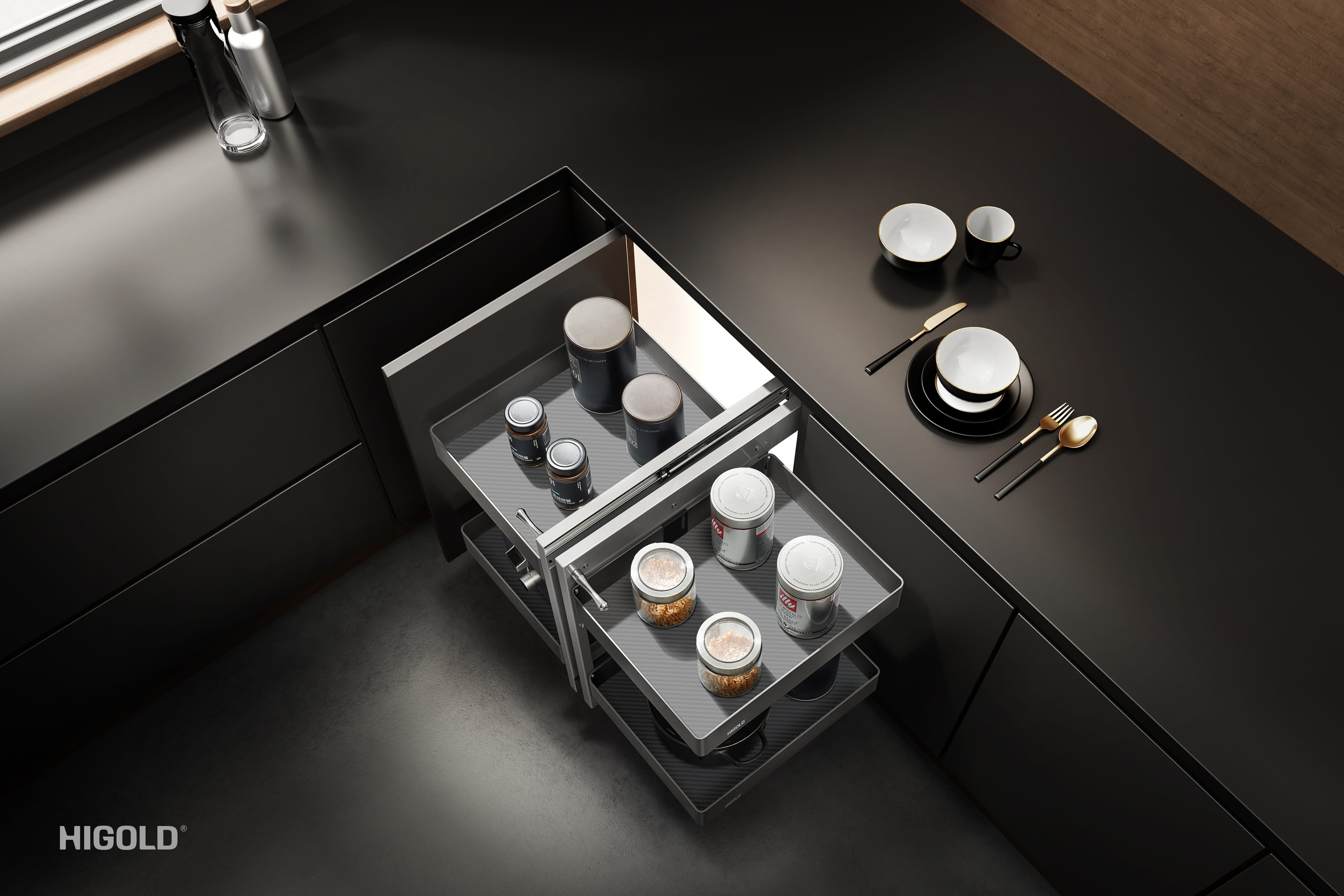 Alternative view of Kệ góc mở toàn phần Shearer – HIGOLD cao cấp