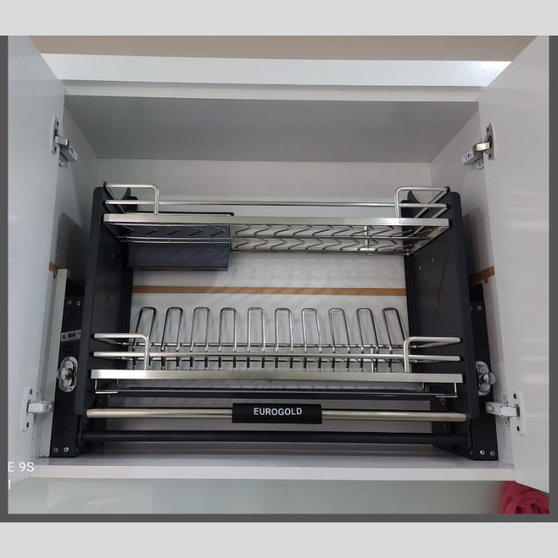 Giá bát đĩa nâng hạ inox 304 nan Oval EPV9080Pro/EPO9380 – Eurogold