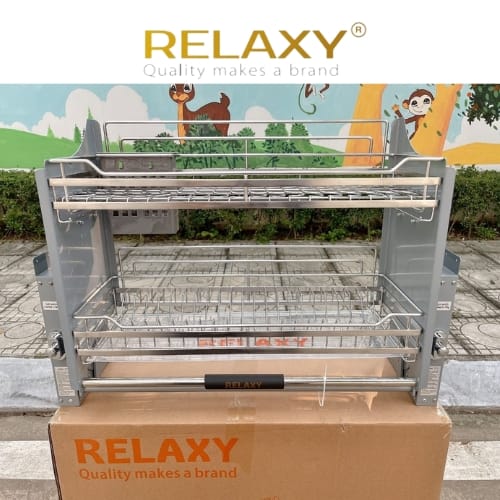 Alternative view of GIÁ BÁT NÂNG HẠ DI ĐỘNG CAO CẤP INOX304 CÓ GIỎ ĐŨA