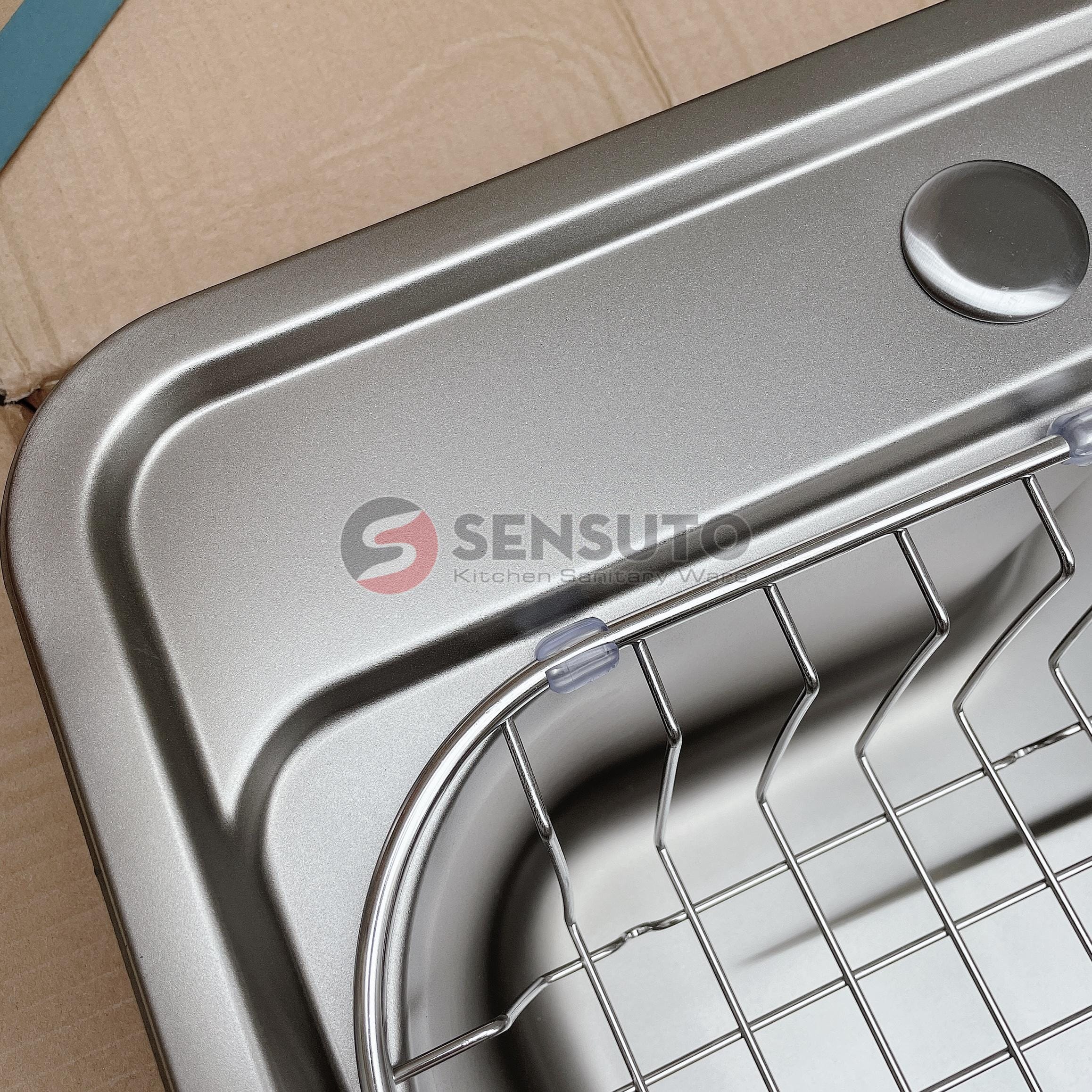 Chậu rửa bát Hàn Quốc 1 hố SENSUTO S820K ( bản đủ phụ kiện ) - Ảnh 4