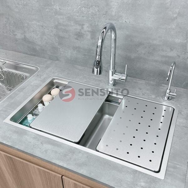 Chậu rửa bát chống xước 1 hố SENSUTO S7645TSA/S8645TSA - Ảnh 5