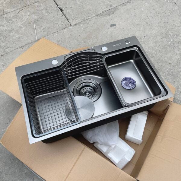 Alternative view of Chậu rửa bát Hàn Quốc 1 hố SENSUTO S750HQD - chống xước