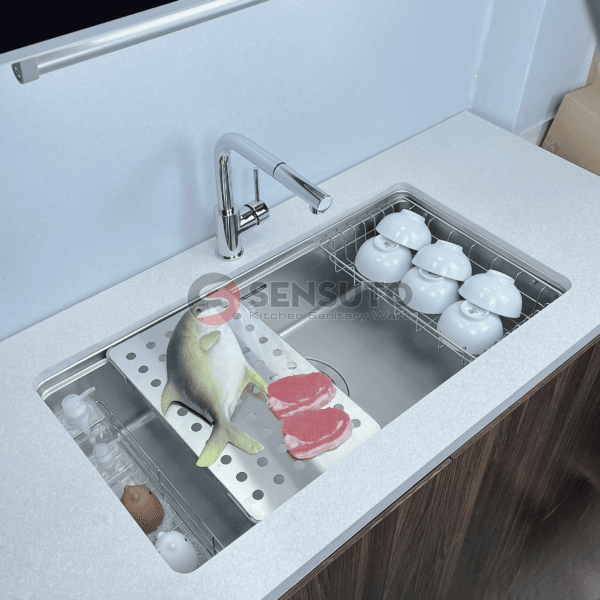 Alternative view of Chậu rửa bát 1 hố Sensuto S8746SIL - chống xước