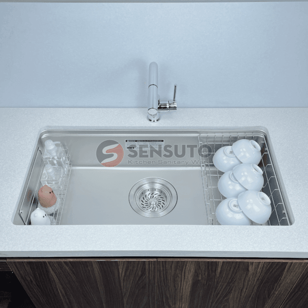 Chậu rửa bát 1 hố Sensuto S8746SIL - chống xước - Ảnh 4