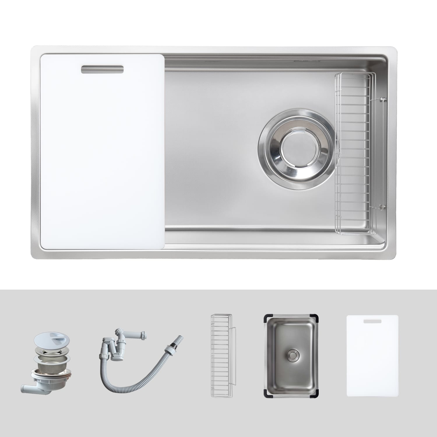 Chậu rửa bát Kluger KY8045SL - Có Combo tặng vòi rút