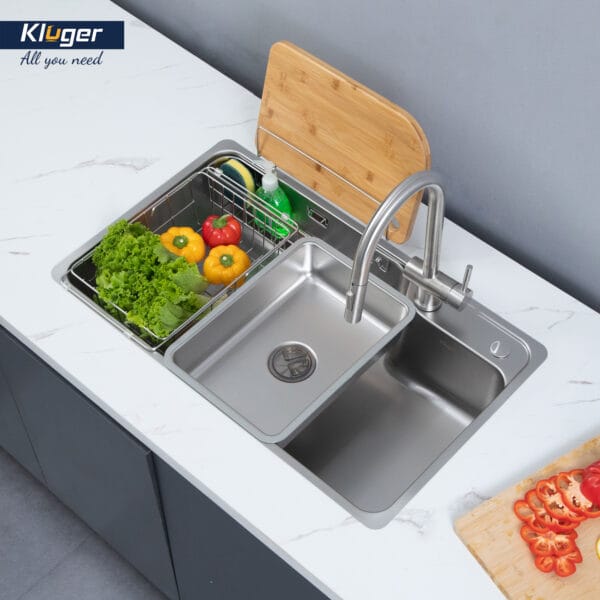 Chậu rửa bát Kluger KH8048FS – S80 Tặng Vòi rút - Ảnh 3
