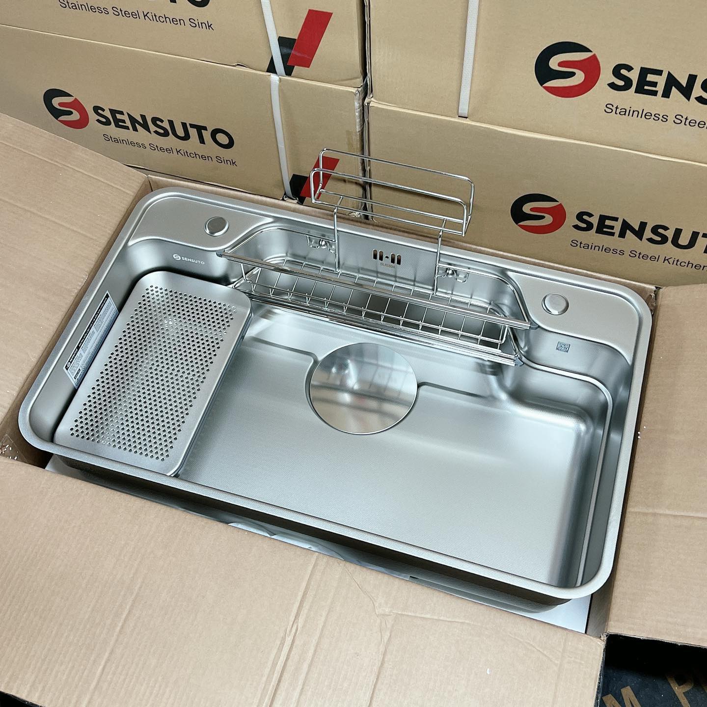 Sensuto chậu 1 hố XLG8350TS Ultra ( inox sần chống xước ) - Ảnh 6