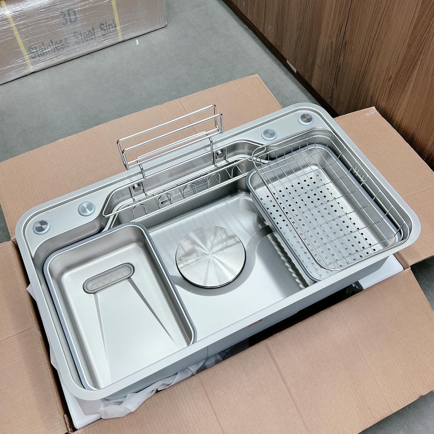 Chậu rửa bát 1 hố Sensuto XLG8248TS ( inox chống xước ) - Ảnh 6