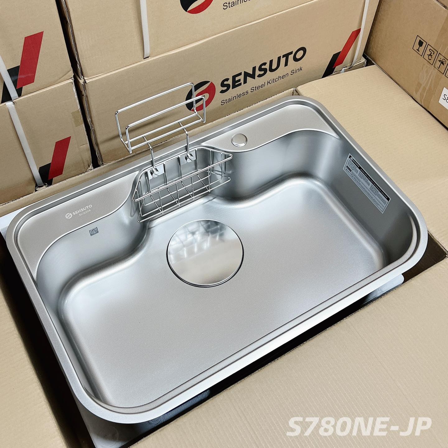 Chậu 1 hố Sensuto S780NE-JP ( inox sần chống xước )- TẶNG VÒI - Ảnh 5