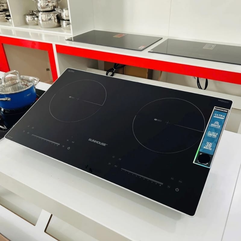BẾP 2 TỪ SUNHOUSE SHB-588DI, Mặt kính Ultra Vitro Ceramic bảo hành toàn quốc - Ảnh 4