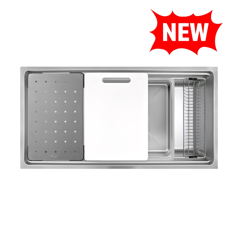 Chậu rửa bát Kluger KG8644FS Plus - Tặng vòi rút cao cấp