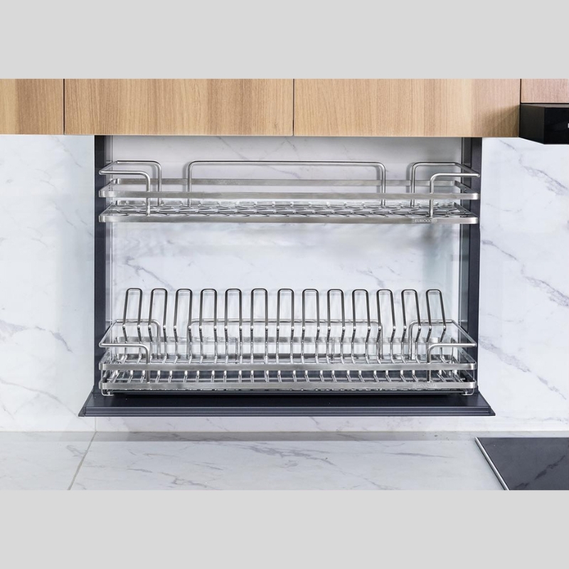 Giá Bát Đĩa Nâng Hạ Điện Inox 304 Nan Oval ESP9980Pro- Eurogold