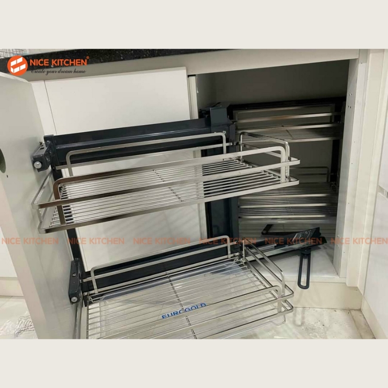 Alternative view of Giá liên hoàn nan dẹt 304 ray giảm chấn EPSL101 (ELD101L) – trái | Eurogold